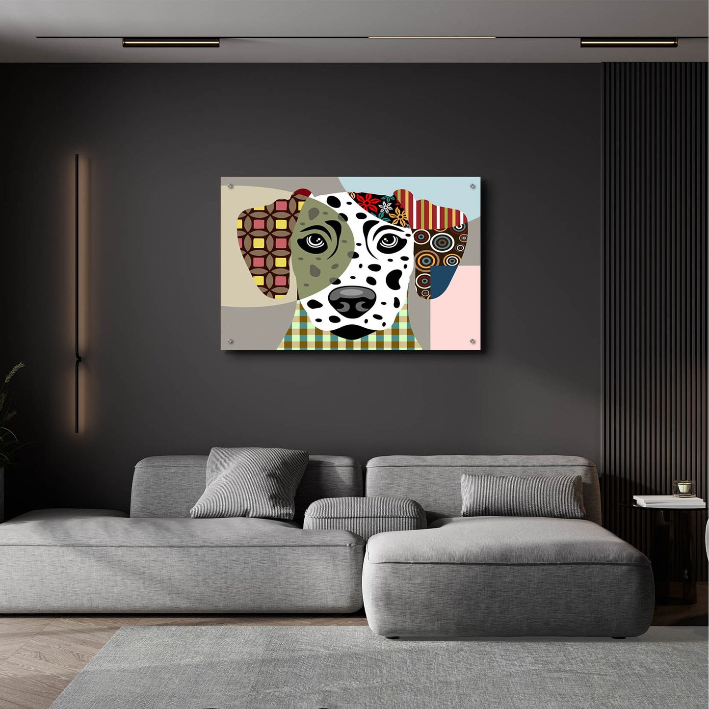 Epic Art 'Dalmatian Dog' by Lanre Adefioye, Acrylic Glass Wall Art,36x24