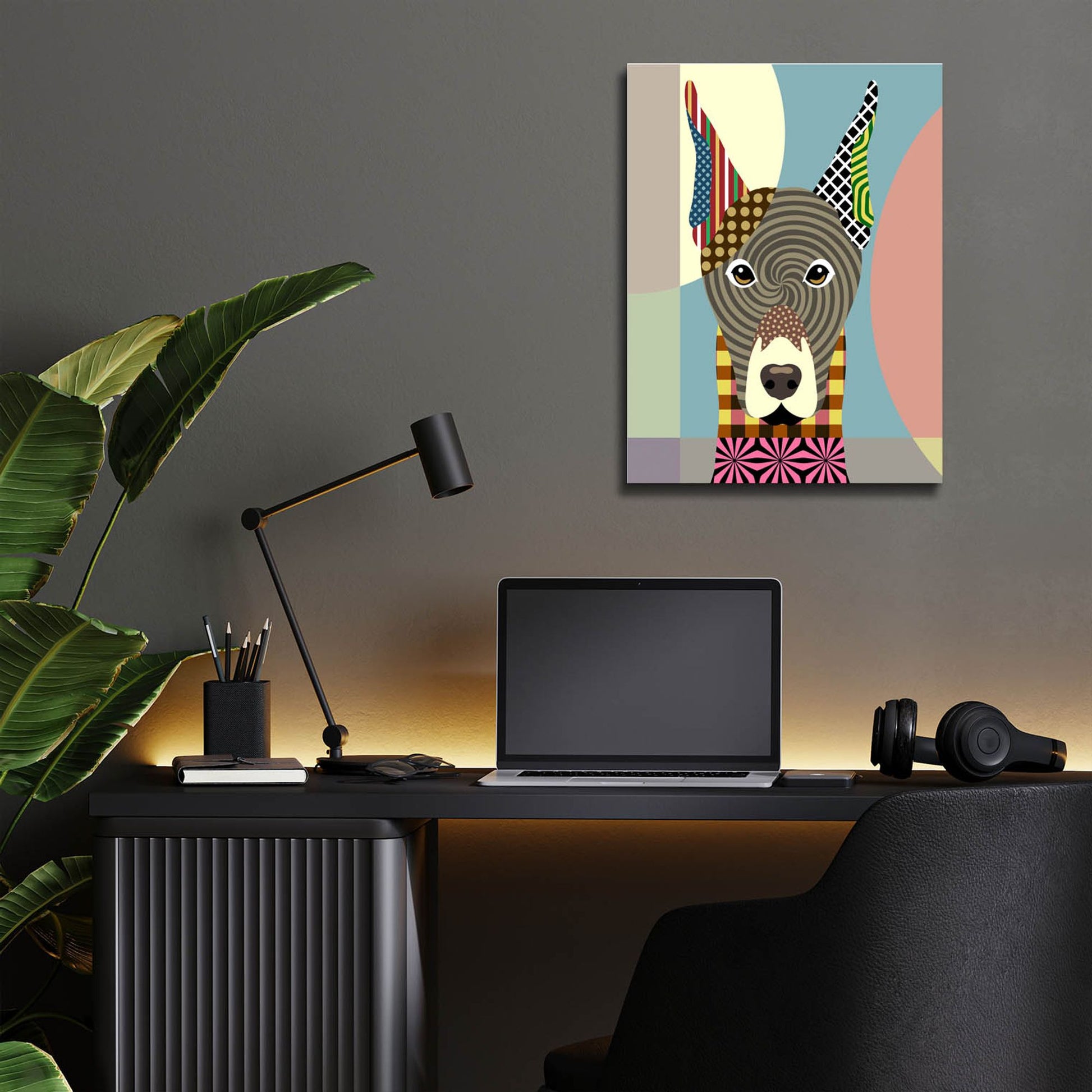 Epic Art 'Doberman Pinscher' by Lanre Adefioye, Acrylic Glass Wall Art,12x16