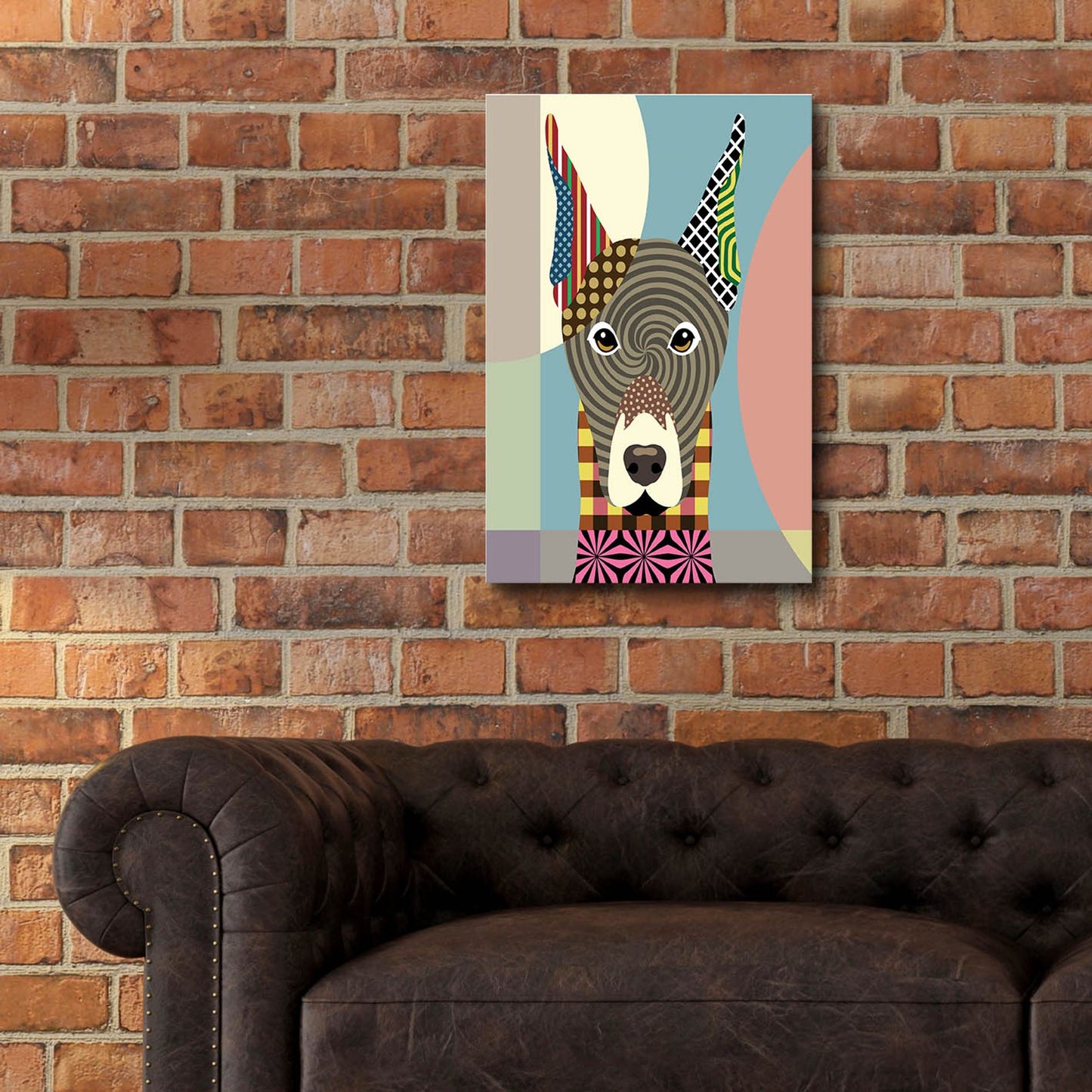 Epic Art 'Doberman Pinscher' by Lanre Adefioye, Acrylic Glass Wall Art,16x24