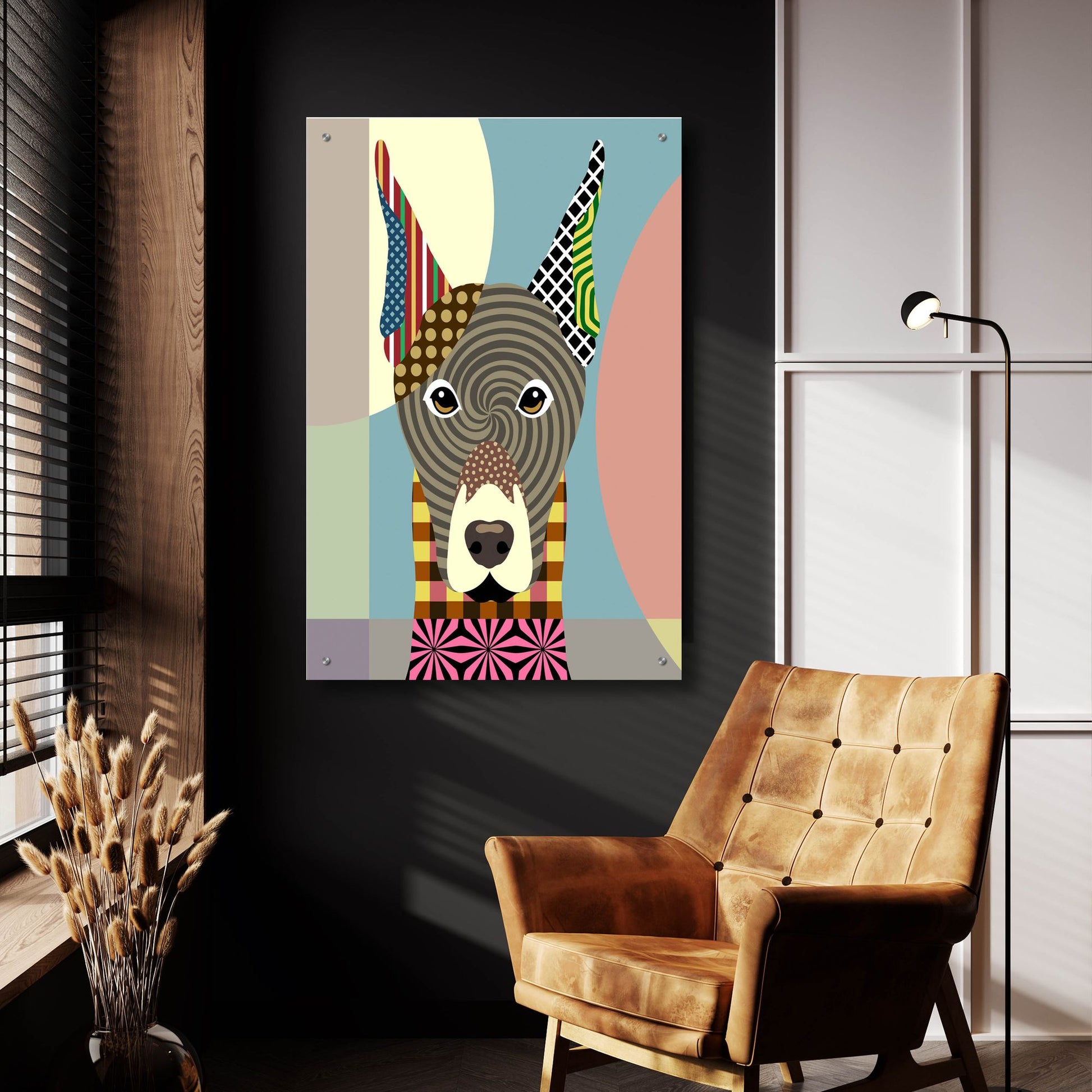 Epic Art 'Doberman Pinscher' by Lanre Adefioye, Acrylic Glass Wall Art,24x36