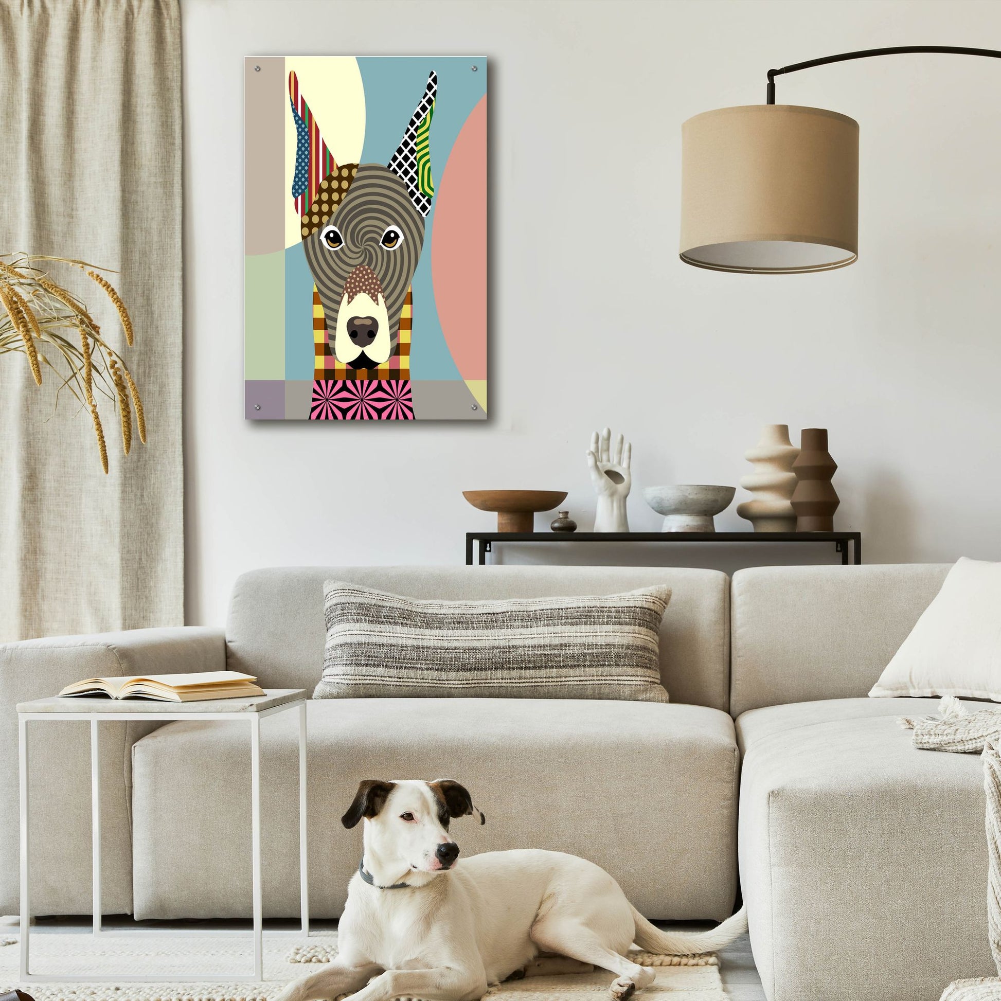 Epic Art 'Doberman Pinscher' by Lanre Adefioye, Acrylic Glass Wall Art,24x36