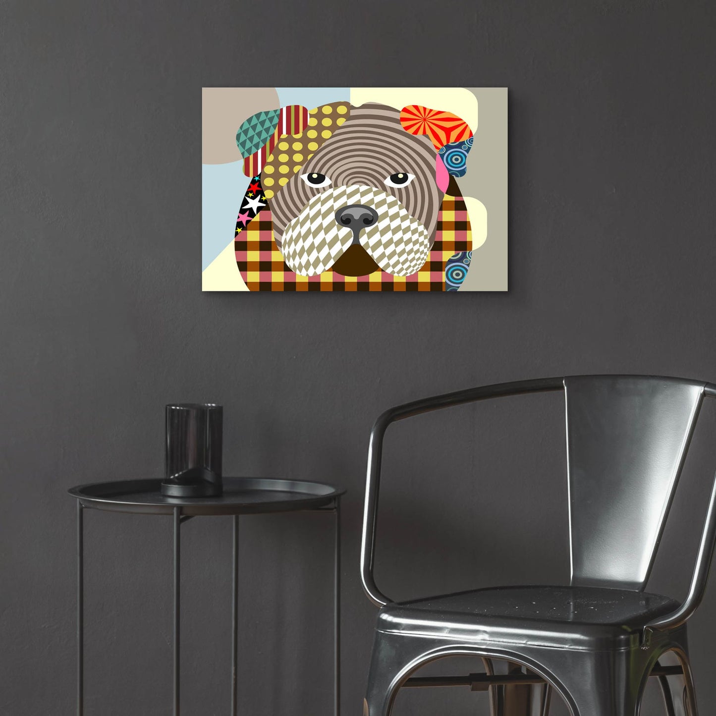 Epic Art 'English Bulldog' by Lanre Adefioye, Acrylic Glass Wall Art,24x16