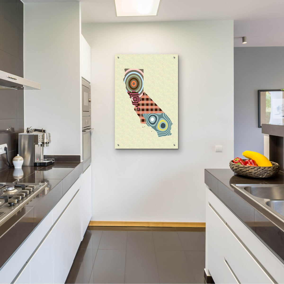 Epic Art 'California State Map' by Lanre Adefioye, Acrylic Glass Wall Art,24x36