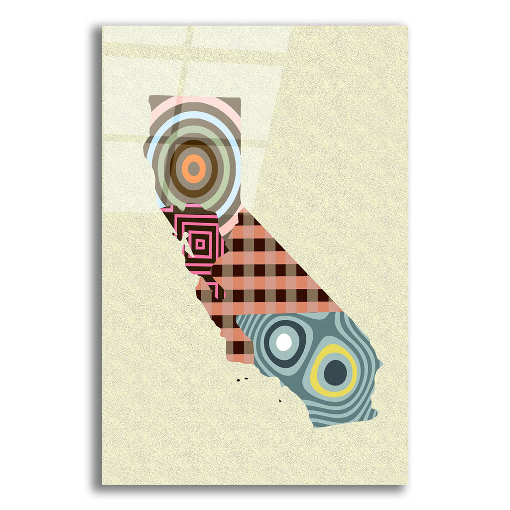 Epic Art 'California State Map' by Lanre Adefioye, Acrylic Glass Wall Art