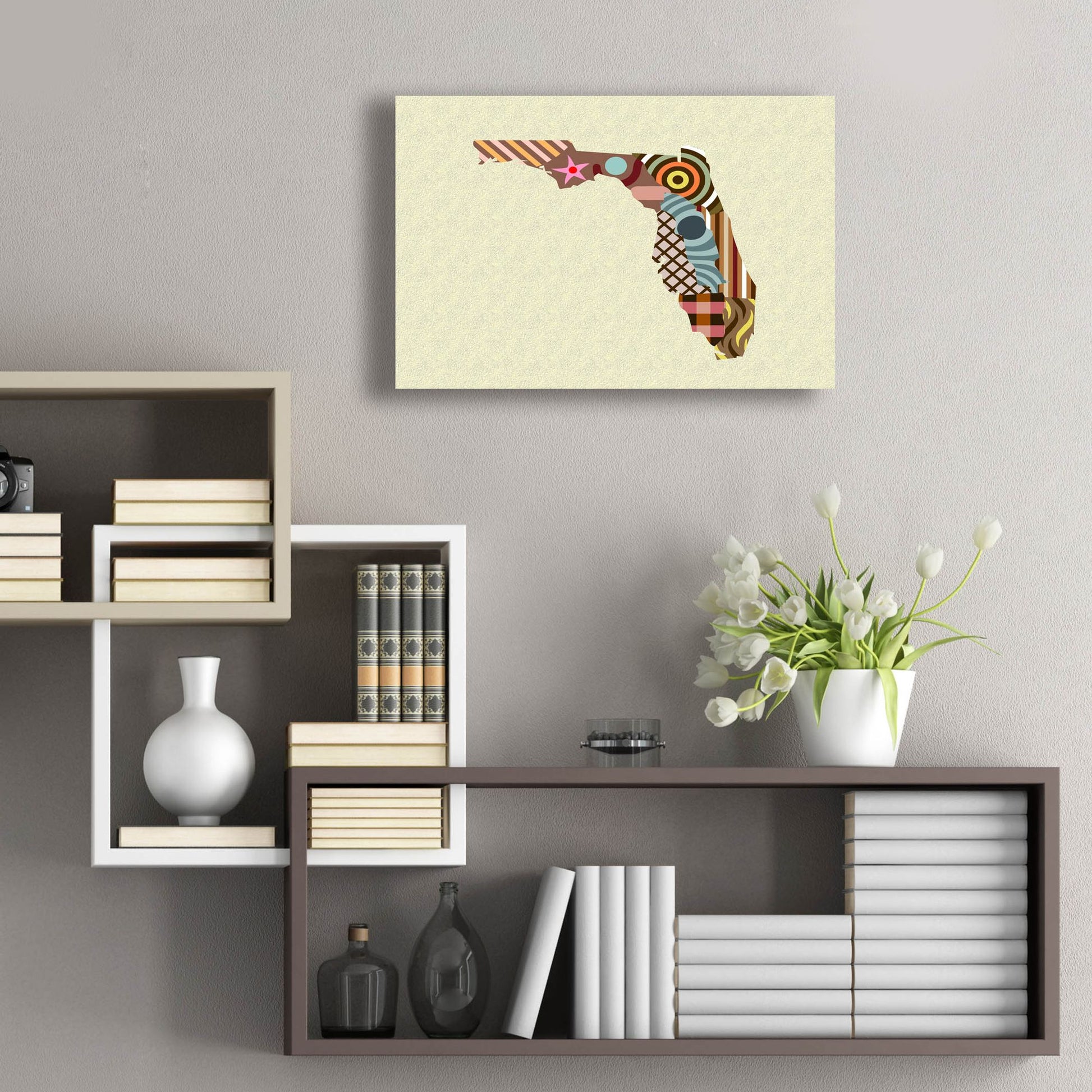 Epic Art 'Florida State Map' by Lanre Adefioye, Acrylic Glass Wall Art,24x16
