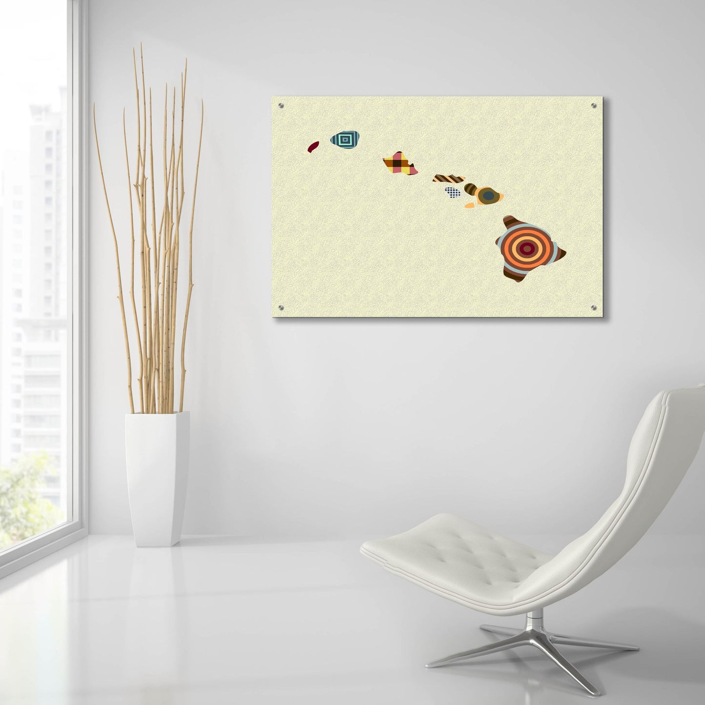 Epic Art 'Hawaii State Map' by Lanre Adefioye, Acrylic Glass Wall Art,36x24