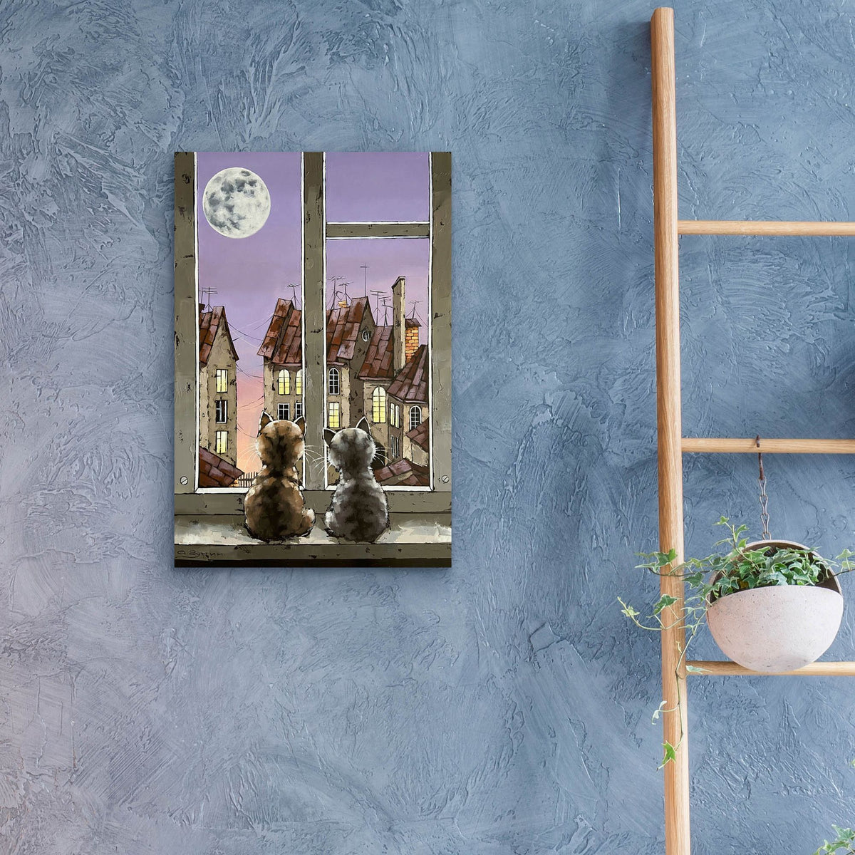 Epic Art 'Moon Dreamers' by Alexander Gunin Acrylic Glass Wall Art,16x24