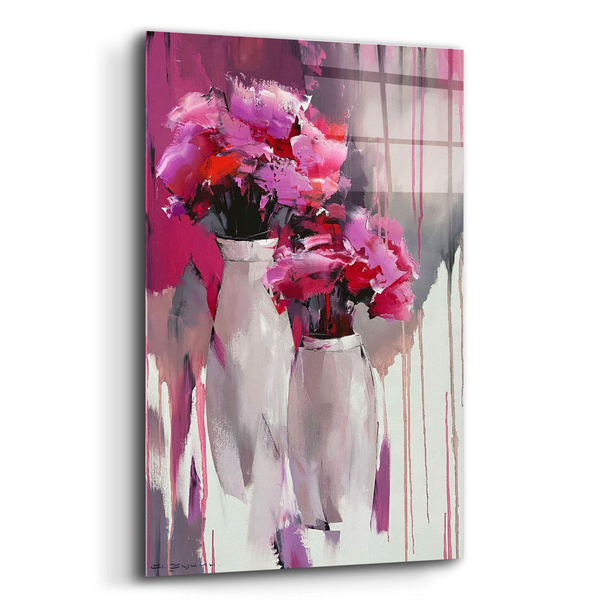 Epic Art 'Pink Bouquet' by Alexander Gunin Acrylic Glass Wall Art,12x16