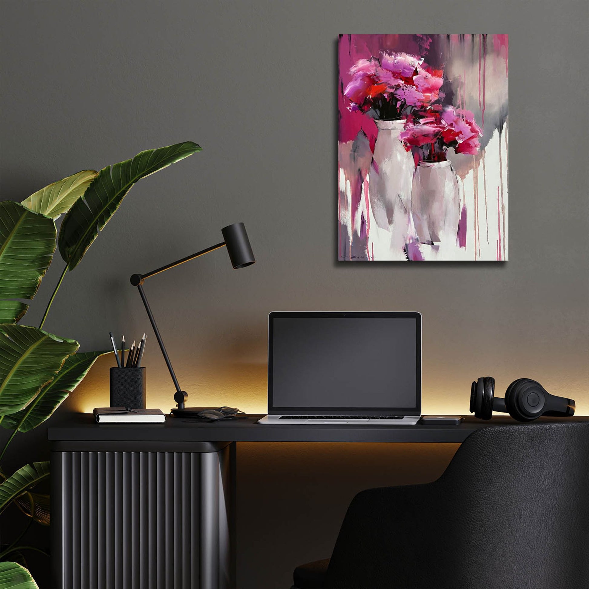 Epic Art 'Pink Bouquet' by Alexander Gunin Acrylic Glass Wall Art,12x16