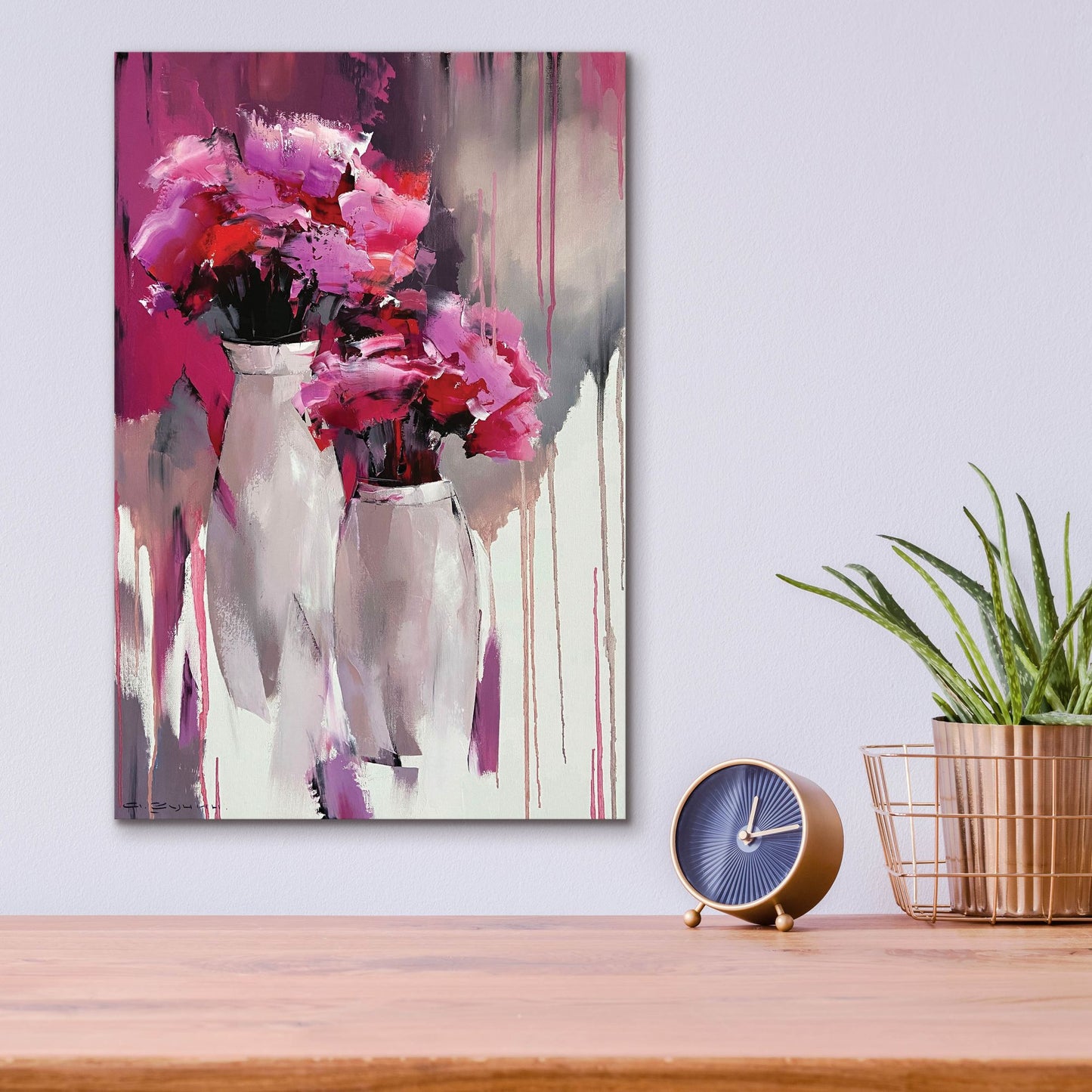 Epic Art 'Pink Bouquet' by Alexander Gunin Acrylic Glass Wall Art,12x16