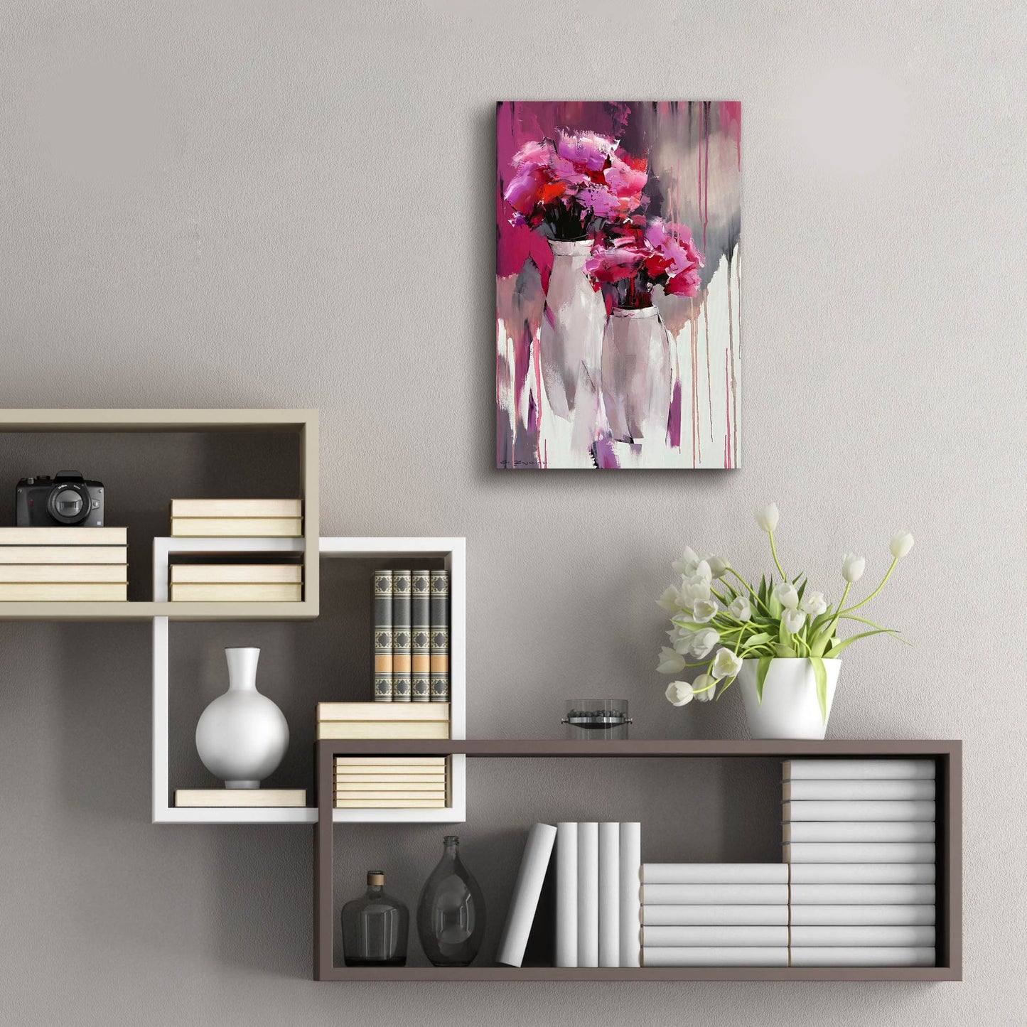 Epic Art 'Pink Bouquet' by Alexander Gunin Acrylic Glass Wall Art,16x24