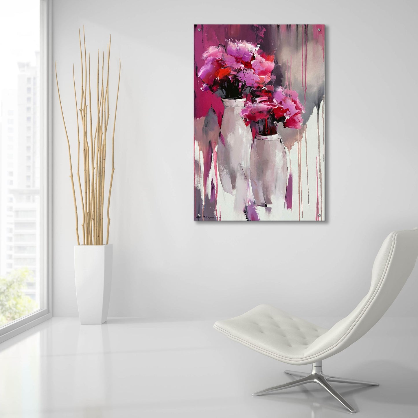 Epic Art 'Pink Bouquet' by Alexander Gunin Acrylic Glass Wall Art,24x36