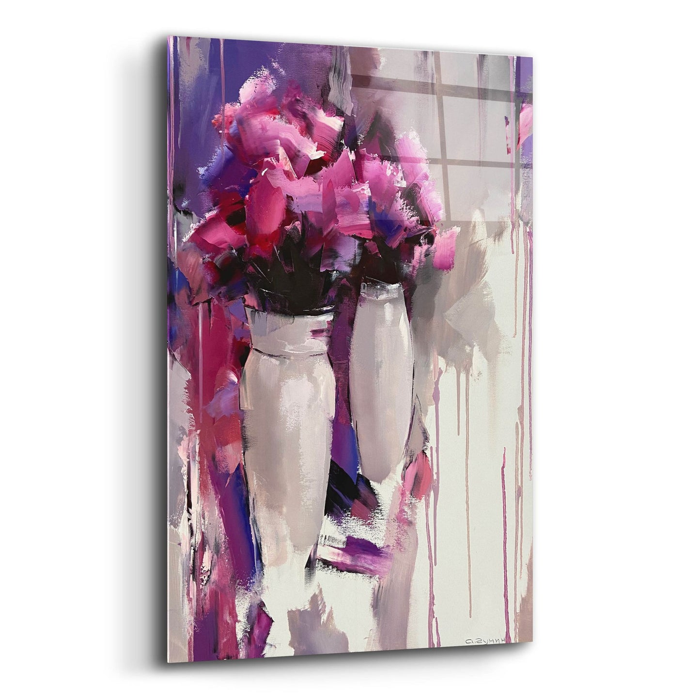 Epic Art 'Purple Bouquet' by Alexander Gunin Acrylic Glass Wall Art,12x16