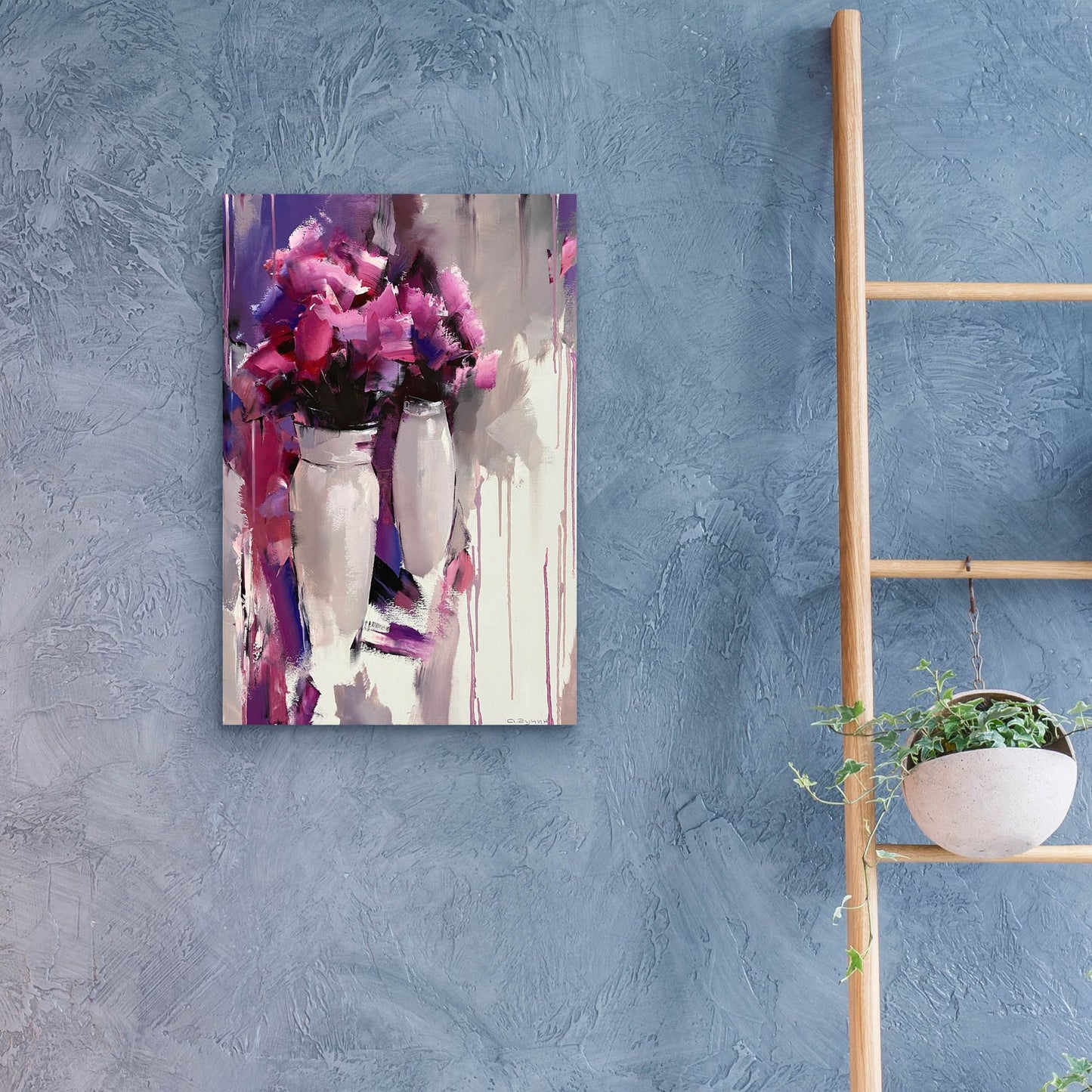 Epic Art 'Purple Bouquet' by Alexander Gunin Acrylic Glass Wall Art,16x24