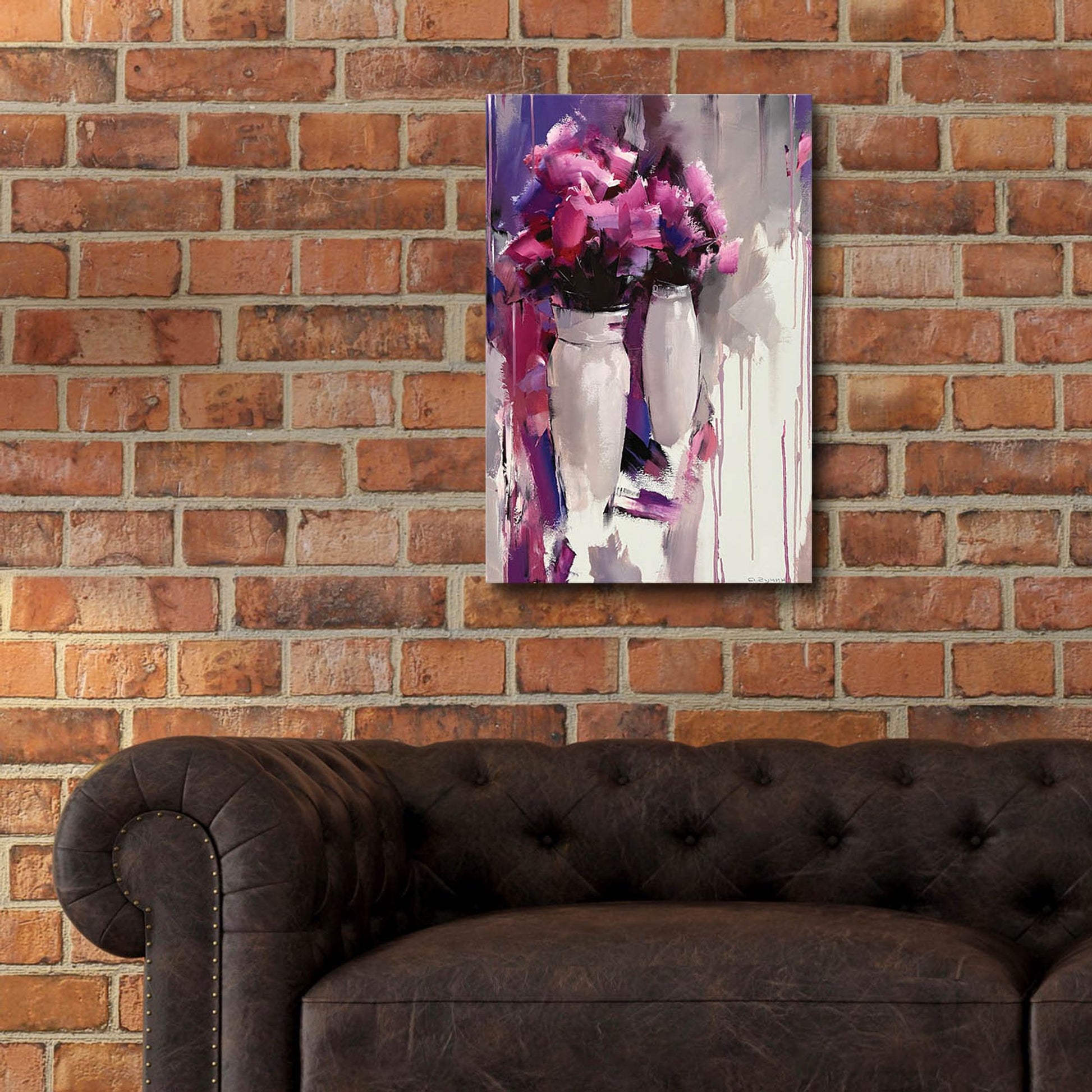 Epic Art 'Purple Bouquet' by Alexander Gunin Acrylic Glass Wall Art,16x24