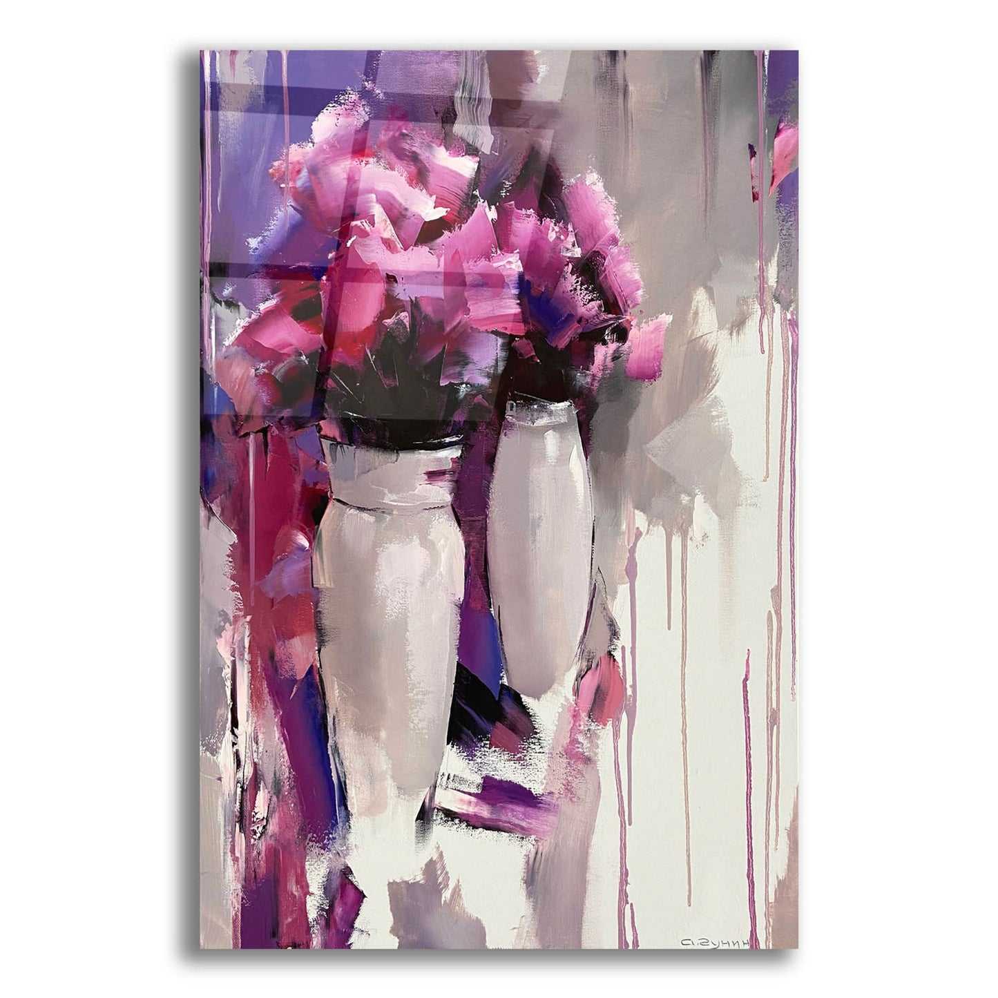 Epic Art 'Purple Bouquet' by Alexander Gunin Acrylic Glass Wall Art