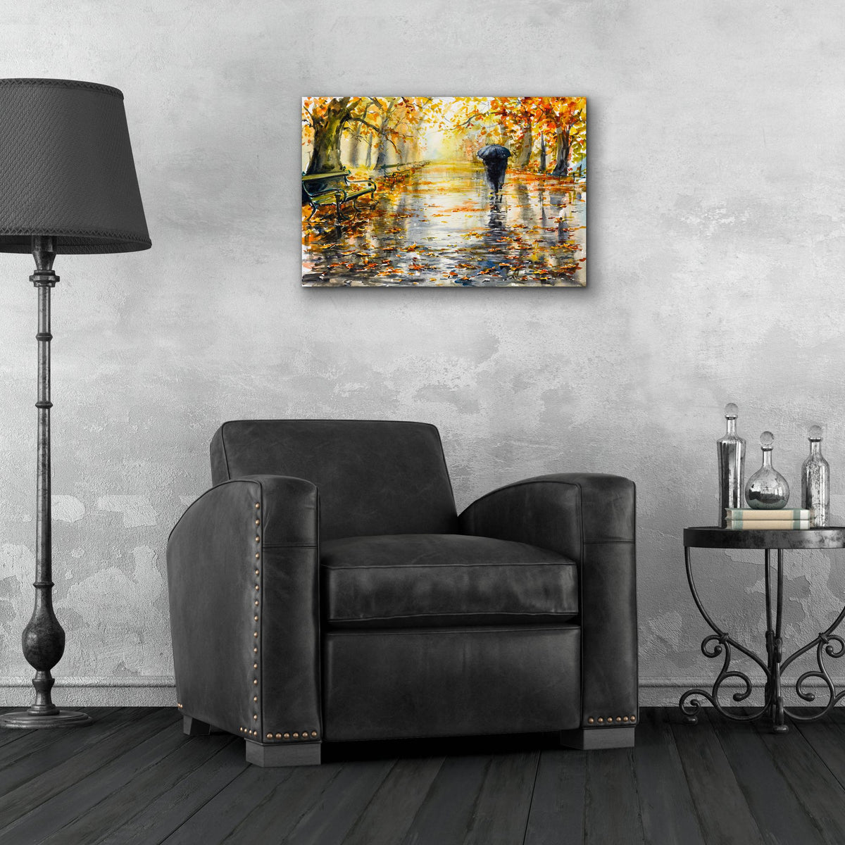 Epic Art 'Autumn Walk' by Epic Portfolio, Acrylic Glass Wall Art,24x16