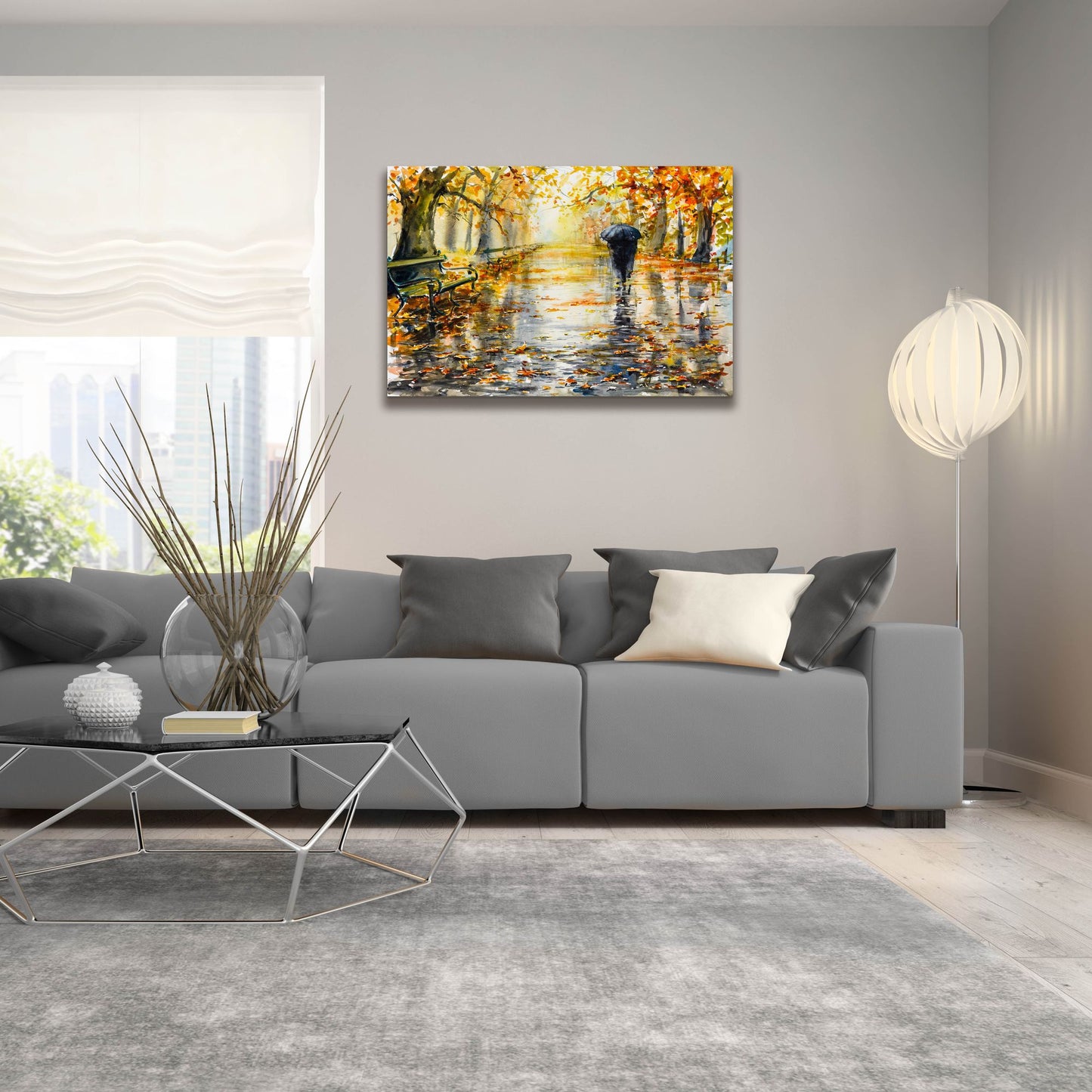 Epic Art 'Autumn Walk' by Epic Portfolio, Acrylic Glass Wall Art,36x24