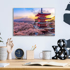 Epic Art 'Chureito Pagoda Japan' by Epic Portfolio, Acrylic Glass Wall Art,16x12