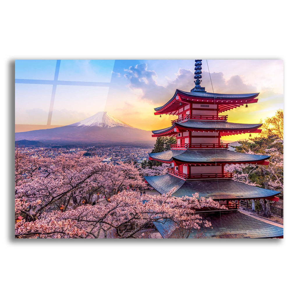 Epic Art 'Chureito Pagoda Japan' by Epic Portfolio, Acrylic Glass Wall Art