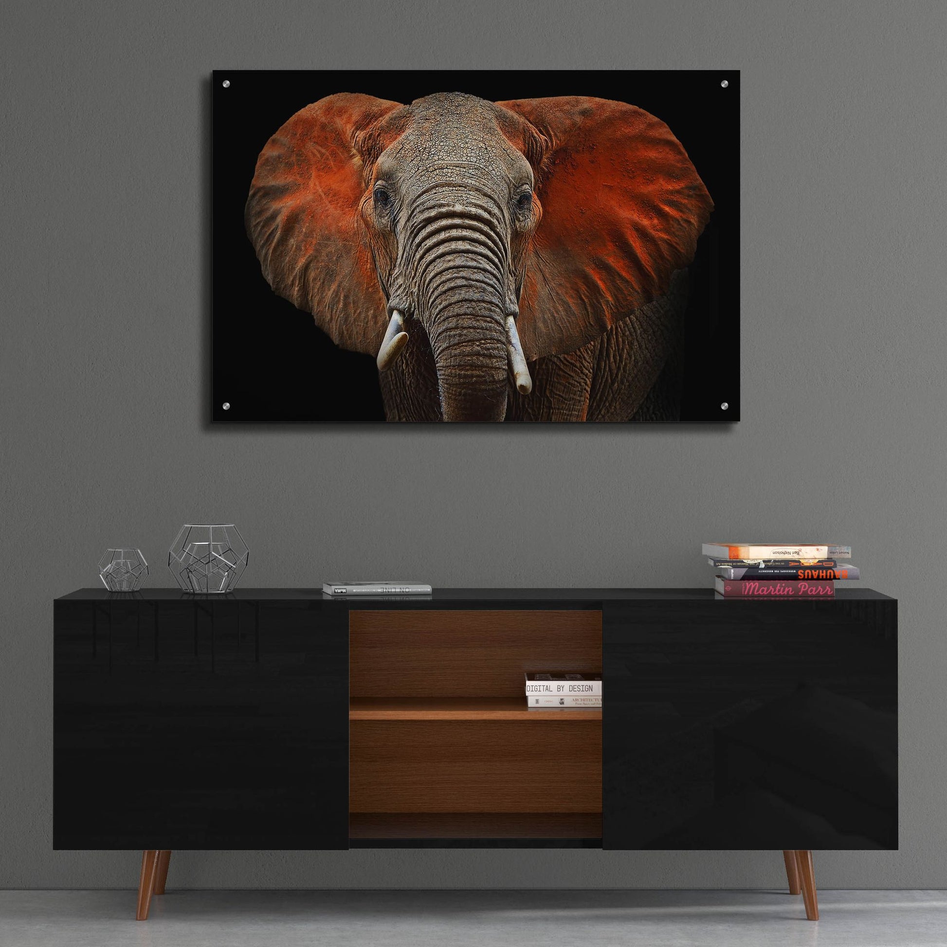 Epic Art 'Fire Elephant' by Epic Portfolio, Acrylic Glass Wall Art,36x24
