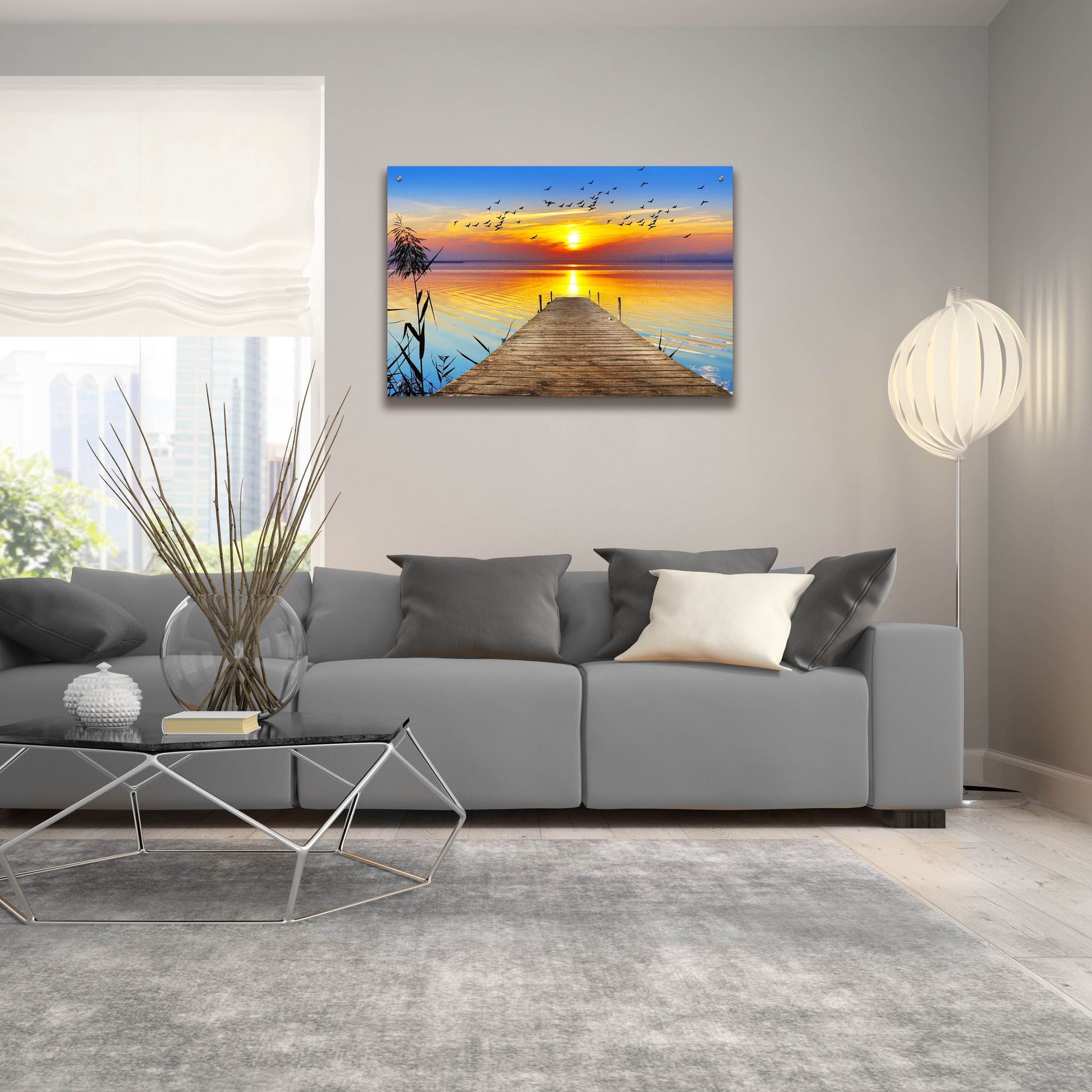 Epic Art 'Fishing Time' by Epic Portfolio, Acrylic Glass Wall Art,36x24