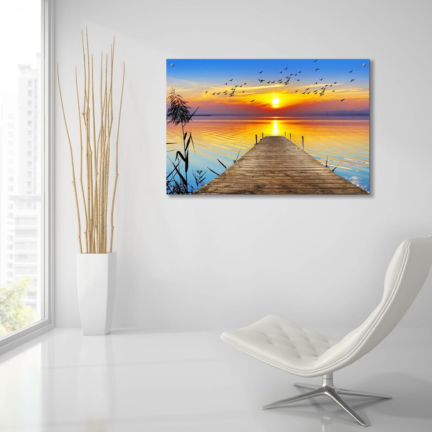 Epic Art 'Fishing Time' by Epic Portfolio, Acrylic Glass Wall Art,36x24