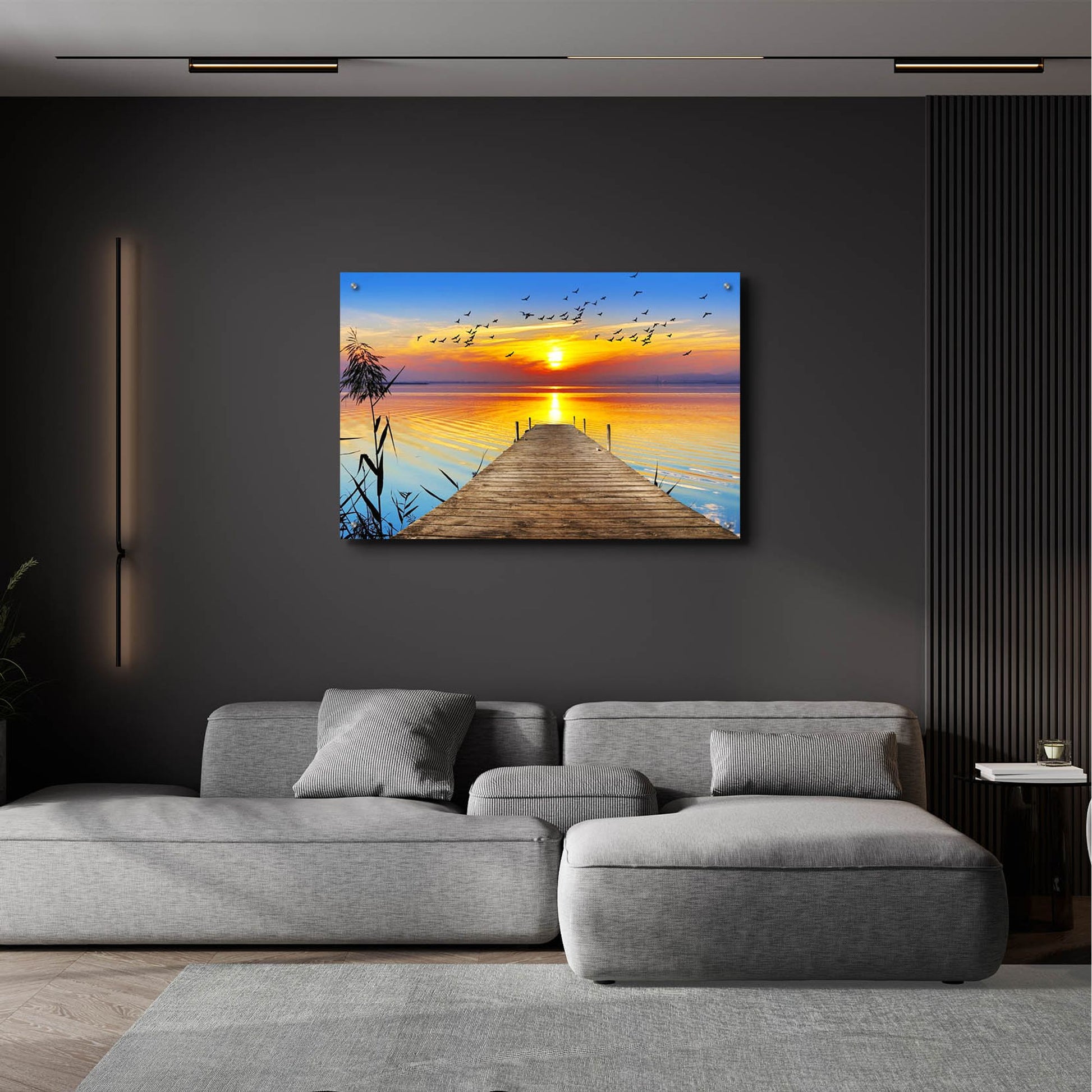 Epic Art 'Fishing Time' by Epic Portfolio, Acrylic Glass Wall Art,36x24