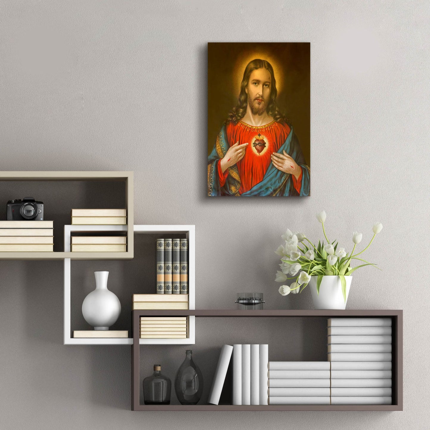 Epic Art 'Heart of Jesus Christ' by Epic Portfolio, Acrylic Glass Wall Art,16x24