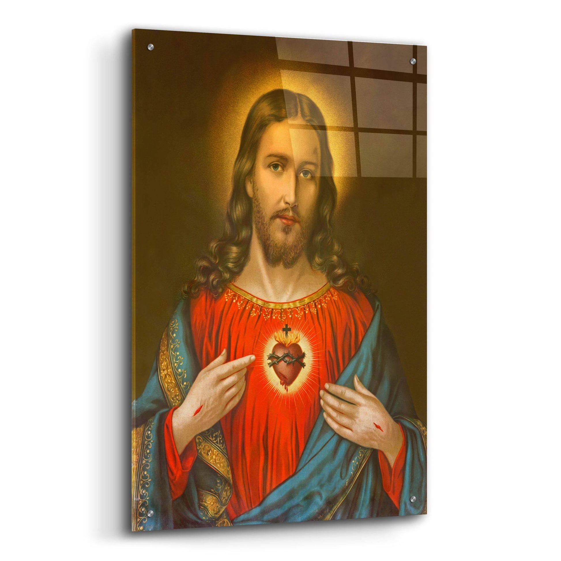 Epic Art 'Heart of Jesus Christ' by Epic Portfolio, Acrylic Glass Wall Art,24x36