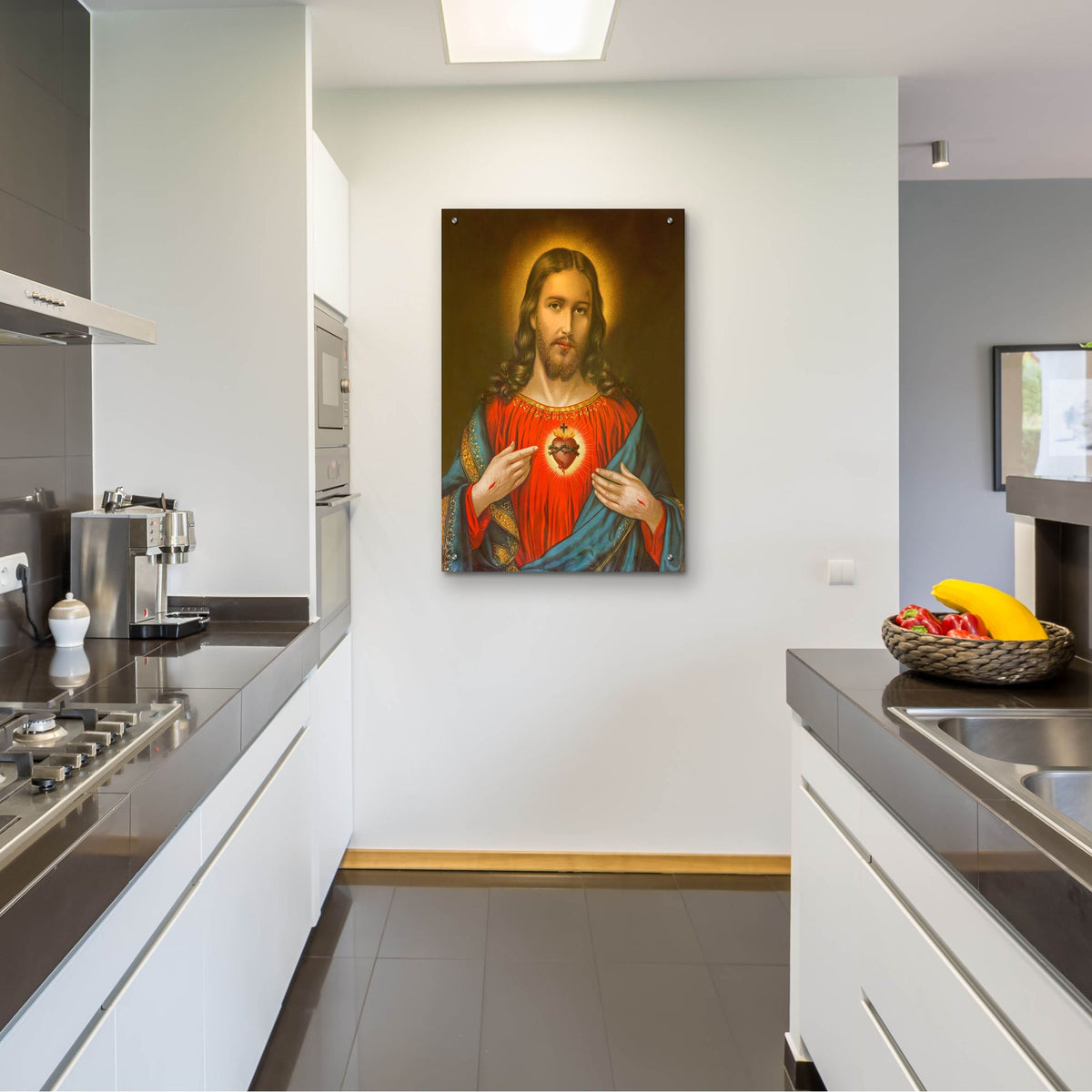 Epic Art 'Heart of Jesus Christ' by Epic Portfolio, Acrylic Glass Wall Art,24x36
