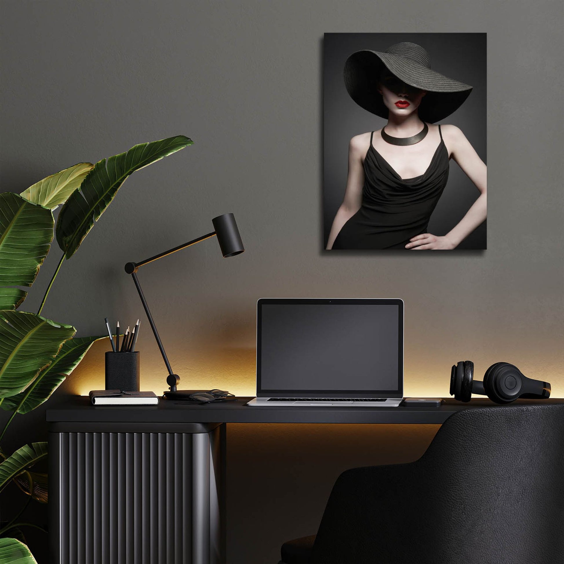 Epic Art 'Lady in Black 2' by Epic Portfolio, Acrylic Glass Wall Art,12x16