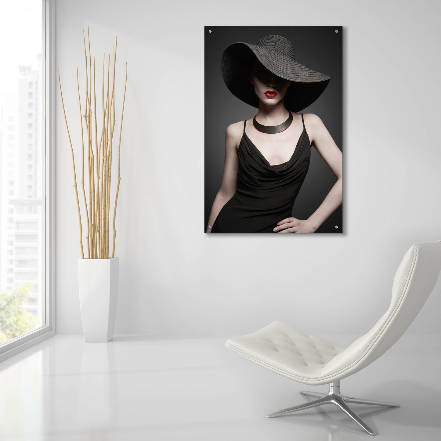 Epic Art 'Lady in Black 2' by Epic Portfolio, Acrylic Glass Wall Art,24x36