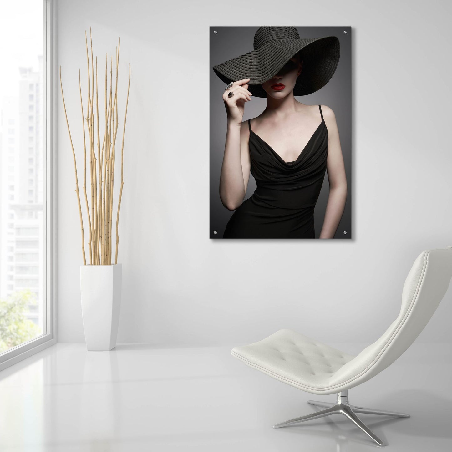 Epic Art 'Lady in Black 3' by Epic Portfolio, Acrylic Glass Wall Art,24x36