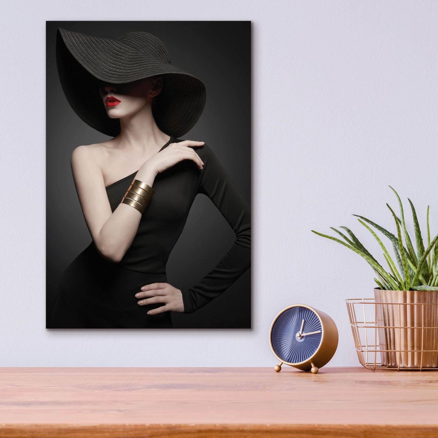 Epic Art 'Lady in Black' by Epic Portfolio, Acrylic Glass Wall Art,12x16