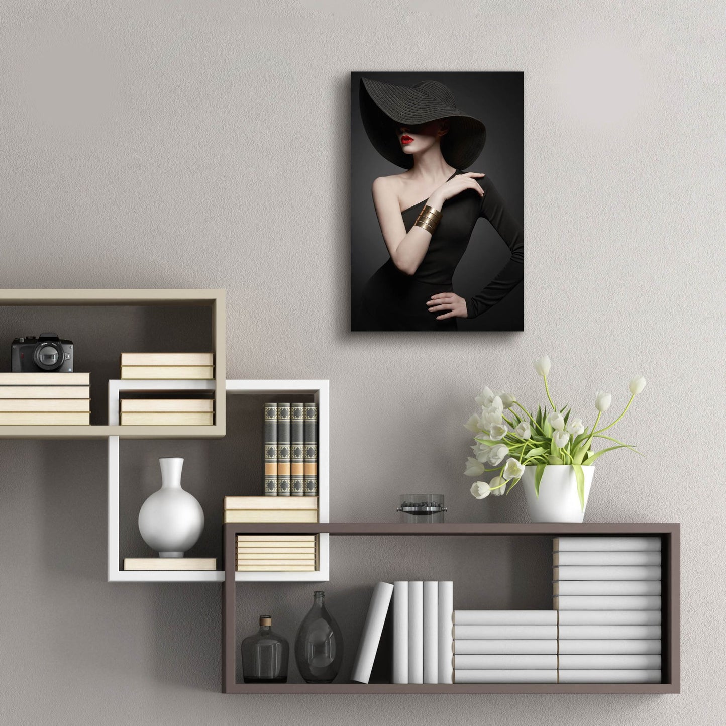 Epic Art 'Lady in Black' by Epic Portfolio, Acrylic Glass Wall Art,16x24