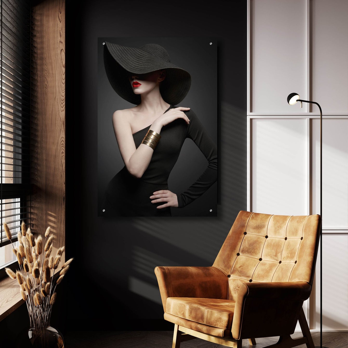 Epic Art 'Lady in Black' by Epic Portfolio, Acrylic Glass Wall Art,24x36