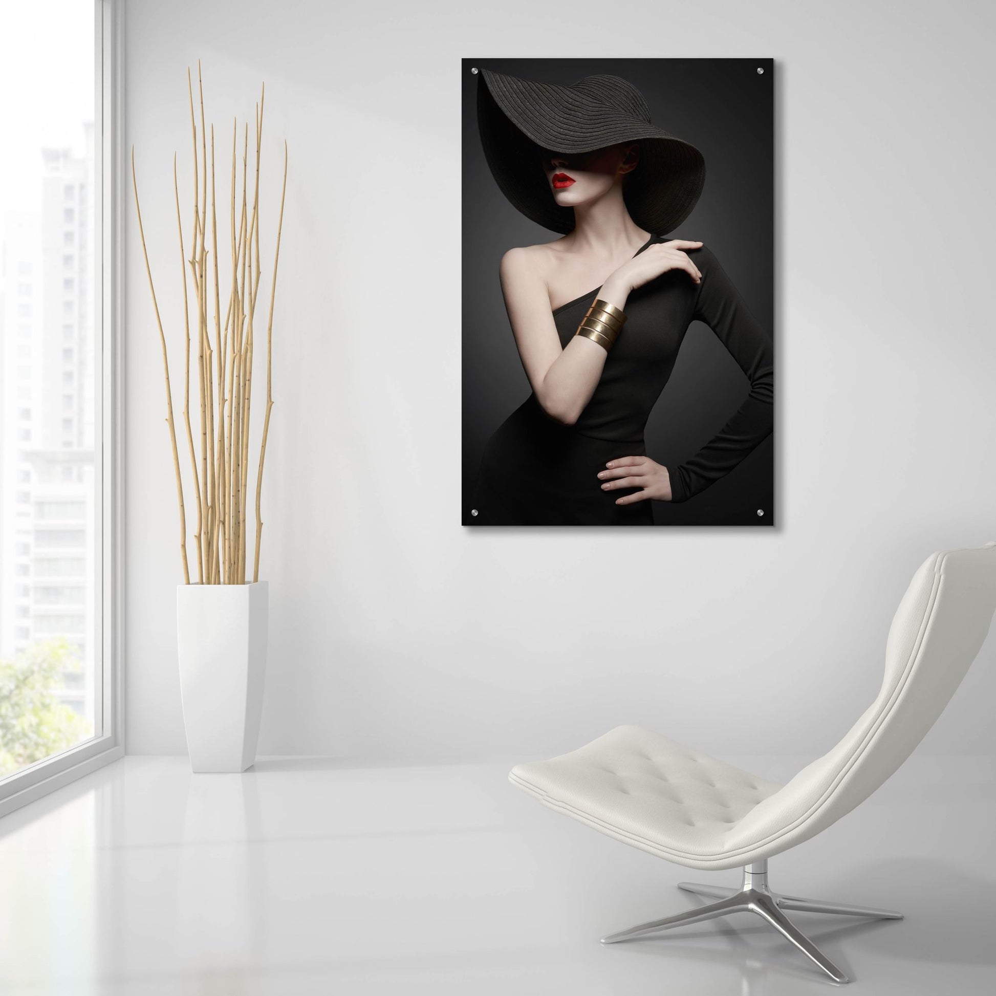 Epic Art 'Lady in Black' by Epic Portfolio, Acrylic Glass Wall Art,24x36