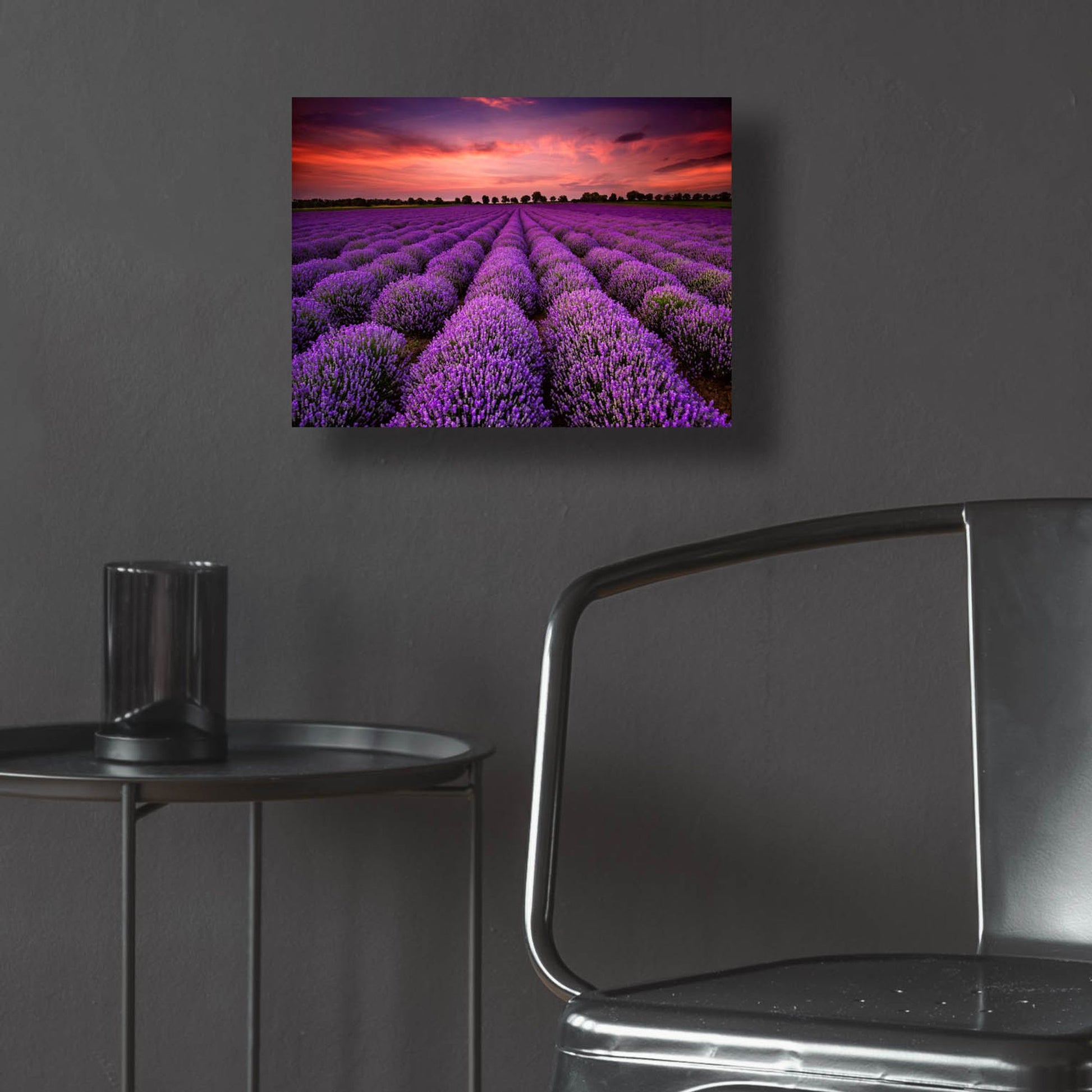 Epic Art 'Lavender Fields' by Epic Portfolio, Acrylic Glass Wall Art,16x12