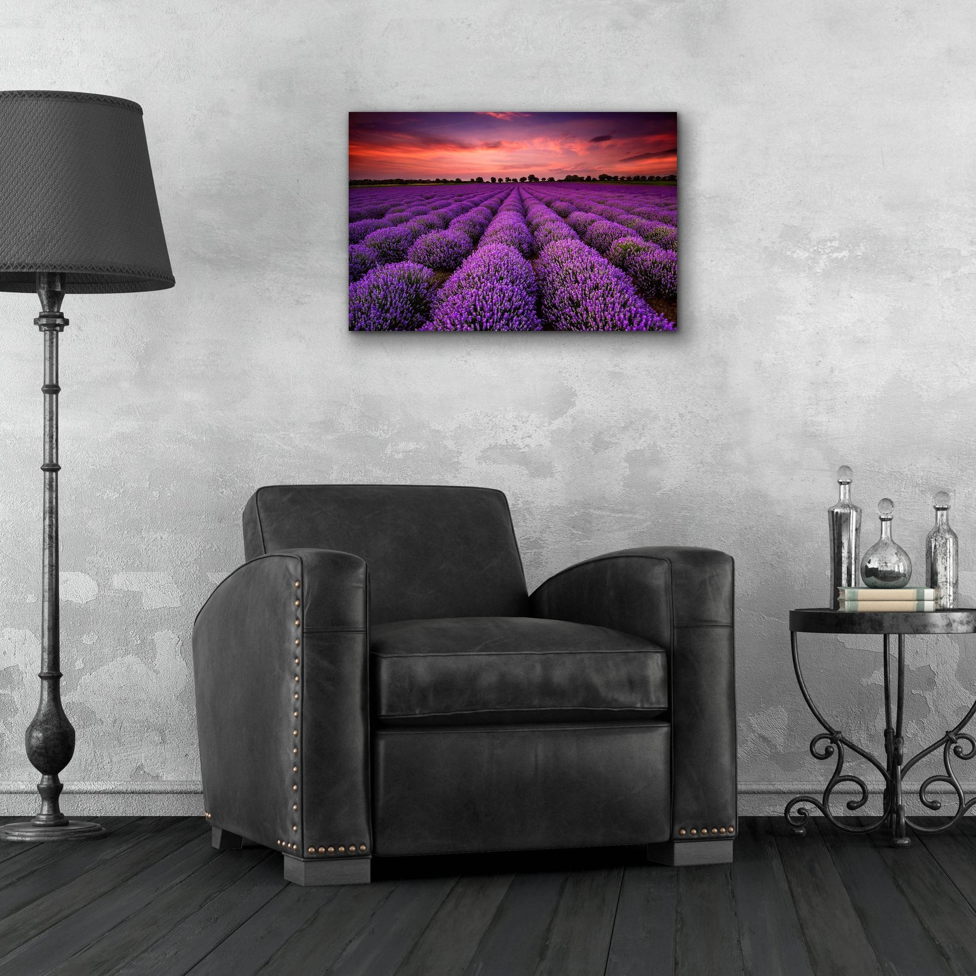 Epic Art 'Lavender Fields' by Epic Portfolio, Acrylic Glass Wall Art,24x16
