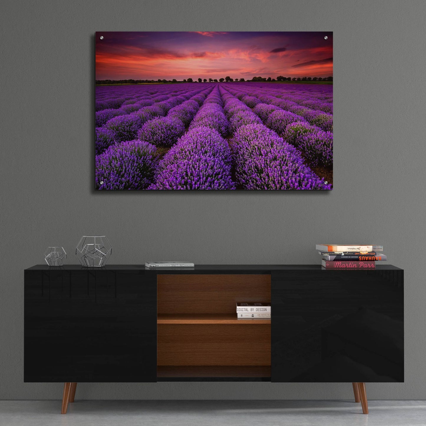 Epic Art 'Lavender Fields' by Epic Portfolio, Acrylic Glass Wall Art,36x24