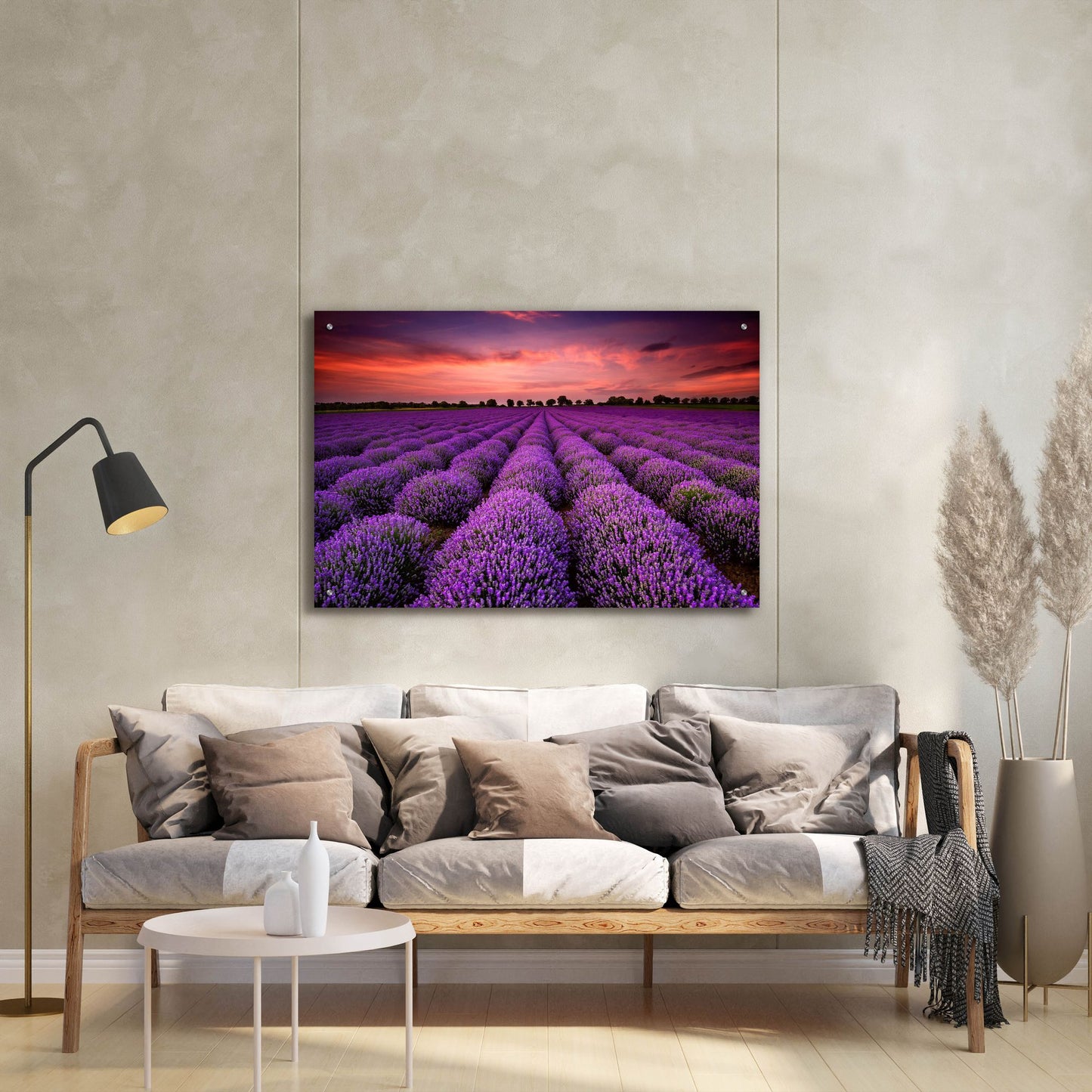 Epic Art 'Lavender Fields' by Epic Portfolio, Acrylic Glass Wall Art,36x24