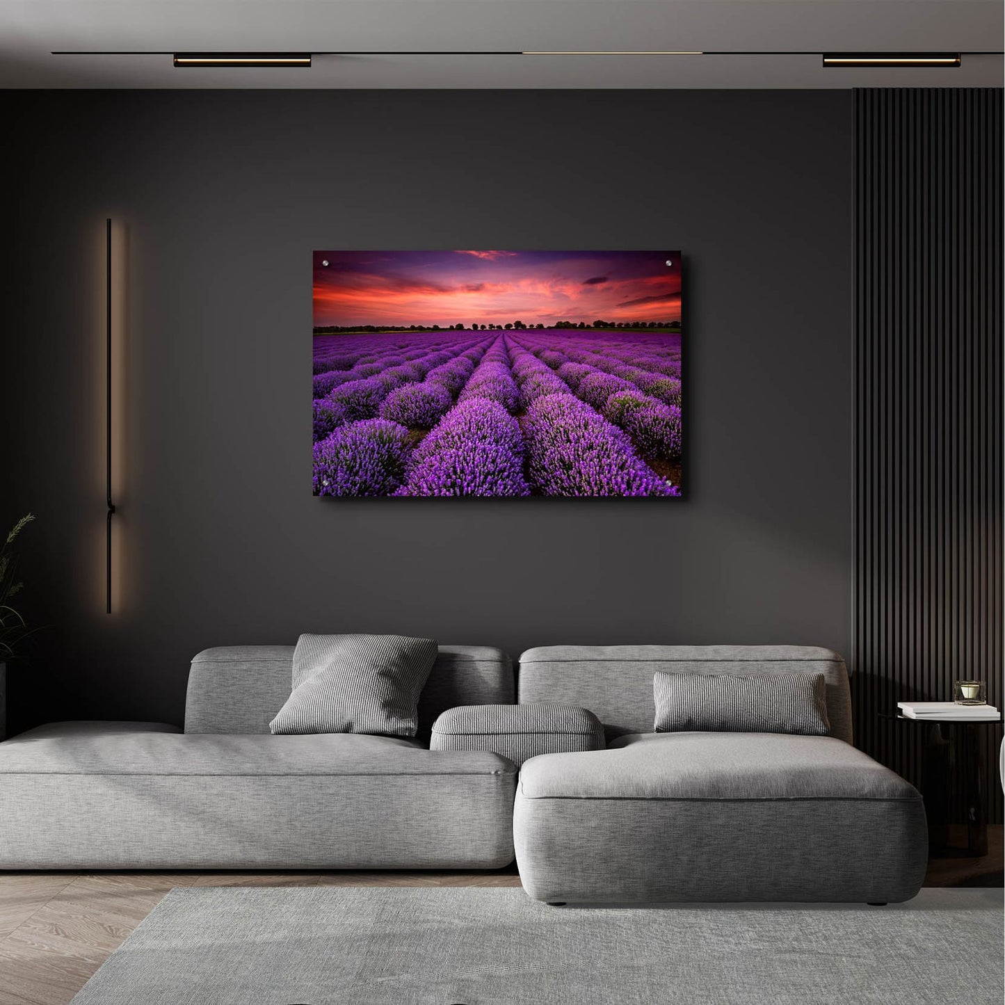 Epic Art 'Lavender Fields' by Epic Portfolio, Acrylic Glass Wall Art,36x24