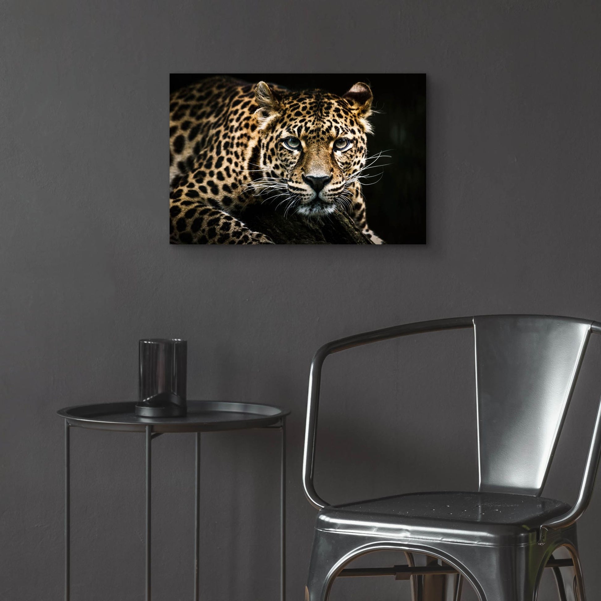 Epic Art 'Leopard on the Hunt' by Epic Portfolio, Acrylic Glass Wall Art,24x16