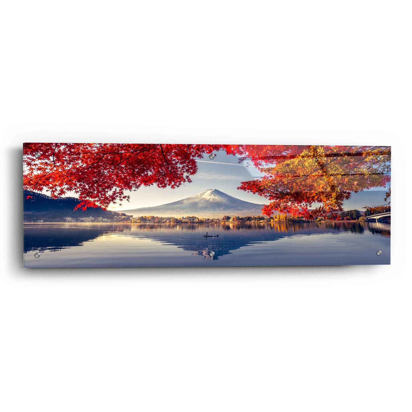 Epic Art 'Mountain Fuji Japan' by Epic Portfolio, Acrylic Glass Wall Art,36x12