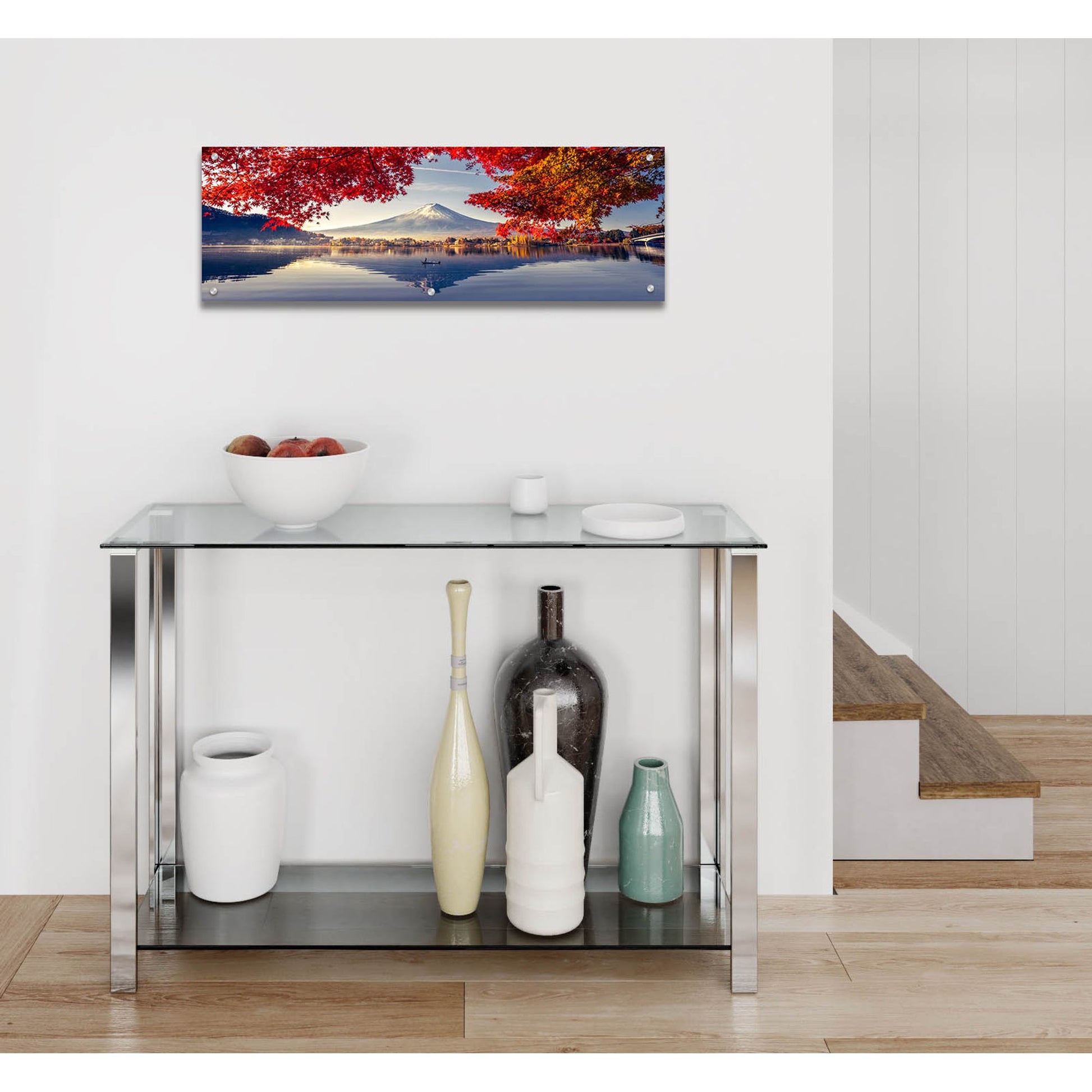 Epic Art 'Mountain Fuji Japan' by Epic Portfolio, Acrylic Glass Wall Art,36x12