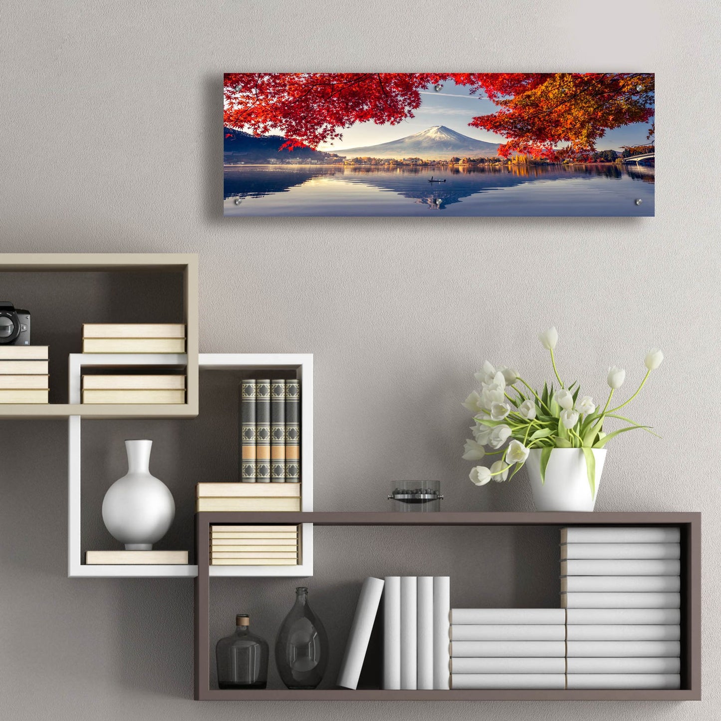 Epic Art 'Mountain Fuji Japan' by Epic Portfolio, Acrylic Glass Wall Art,36x12