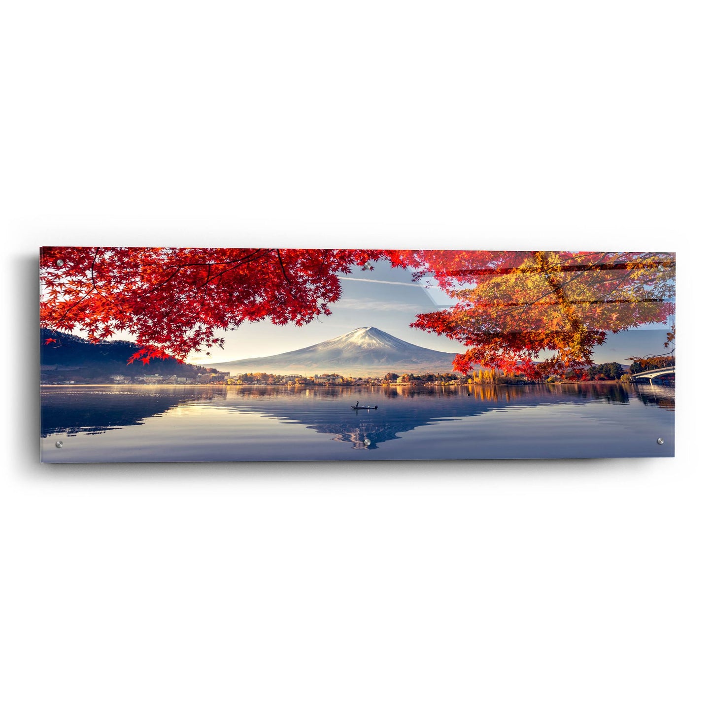 Epic Art 'Mountain Fuji Japan' by Epic Portfolio, Acrylic Glass Wall Art,48x16