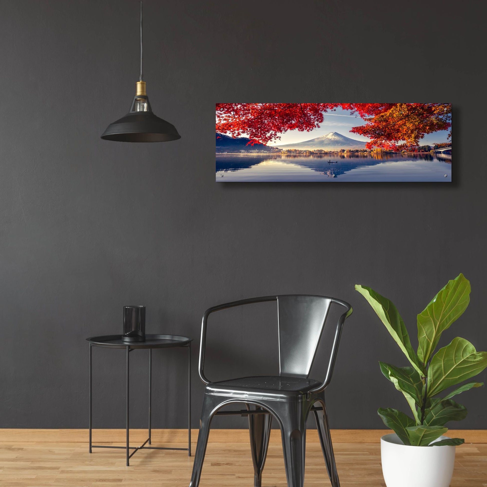 Epic Art 'Mountain Fuji Japan' by Epic Portfolio, Acrylic Glass Wall Art,48x16