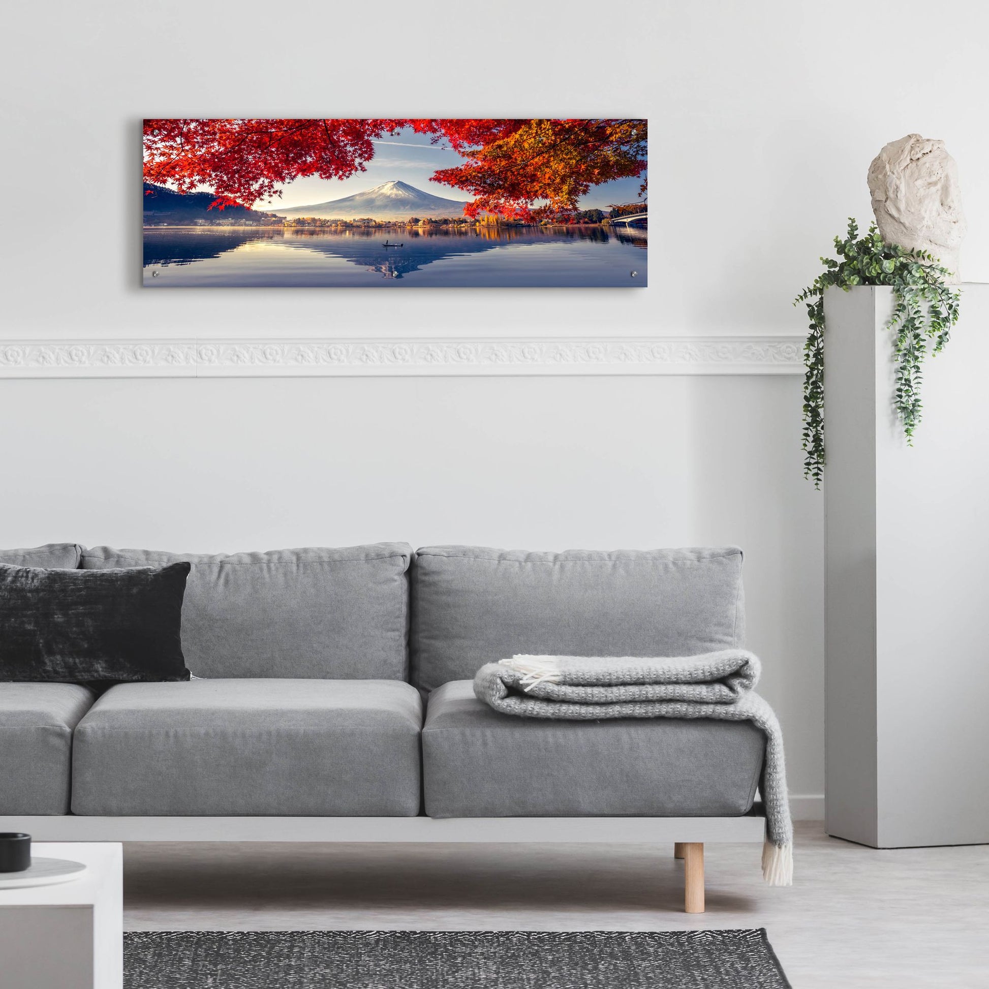 Epic Art 'Mountain Fuji Japan' by Epic Portfolio, Acrylic Glass Wall Art,48x16